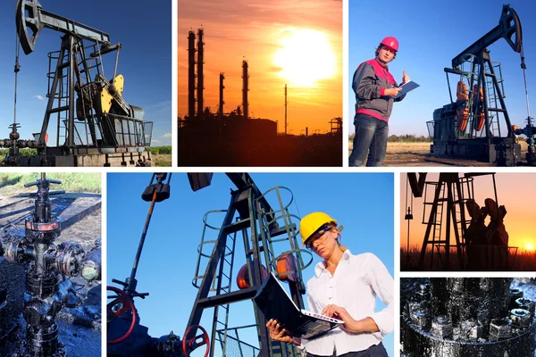 Работников нефтяного месторождения — стоковое фото