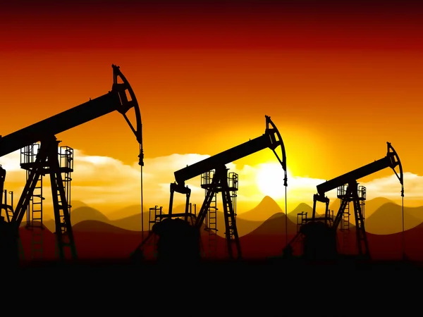 Нефтяное месторождение — стоковое фото